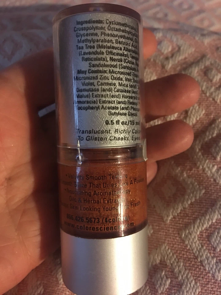 Colorescience Finger Face Paint Bottle Deception Bronze/Pink/Gold HTF NEW Unused - Image 4 of 4