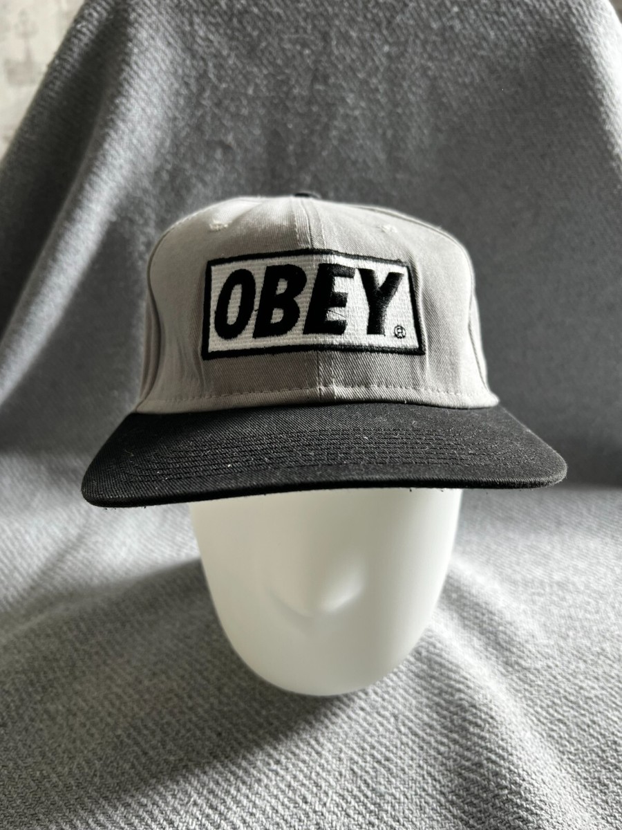 Obey Baseball Cap Grey Black One Size UK