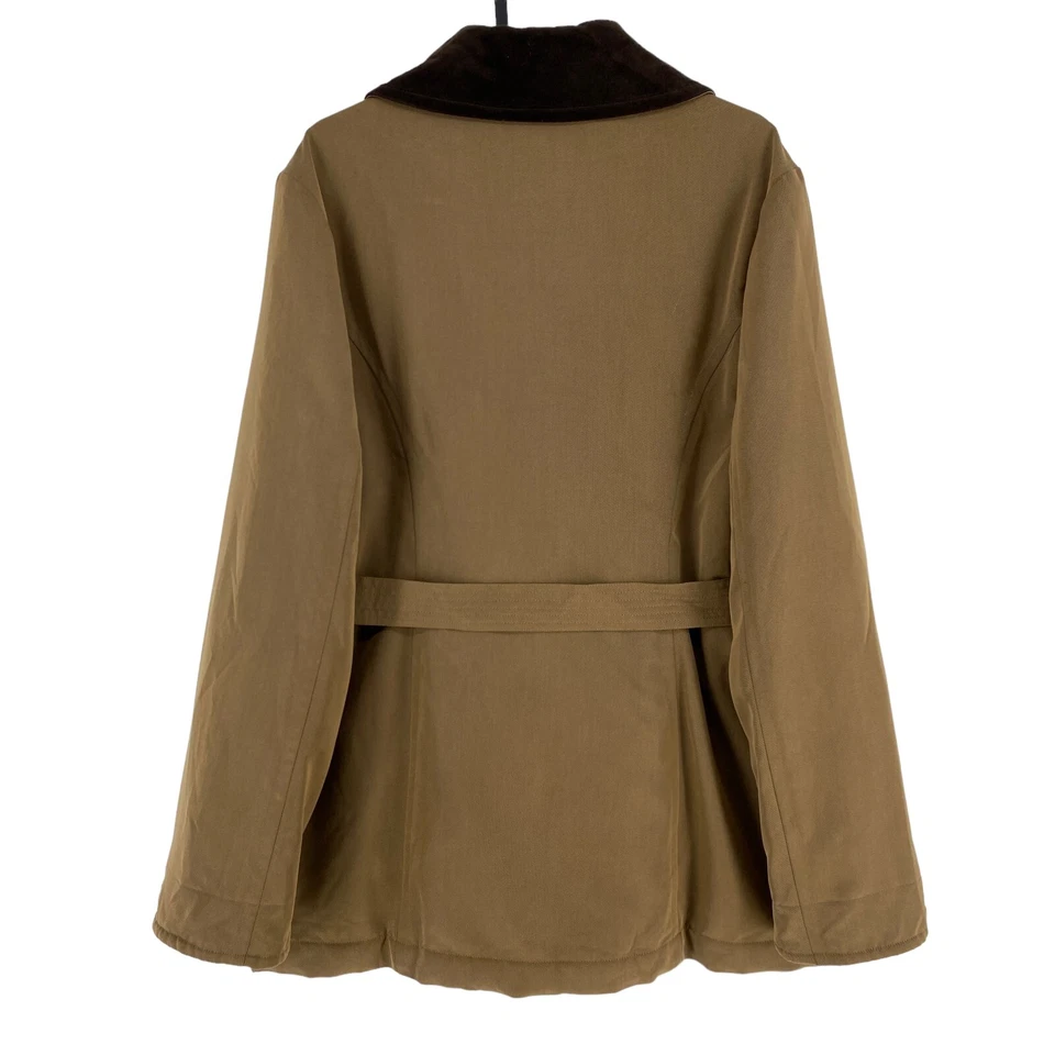 LACOSTE 棕色腰带风衣外套夹克尺寸 EU 40 英国 12 美国 10 — 第 3/4 张图片
