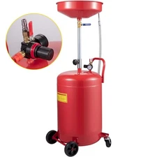 VEVOR Waste Oil Drain Tank Portable Oil Drain 20 Gallon Air Operate + Air Valve