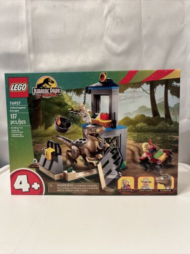 Lego 76957 Jurassic Park 30th Anniversary: Velociraptor Escape Building Toy Set - Picture 1 of 14