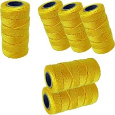 70m Yellow Masonry Line Builders Brick Laying Measuring Rope String 1 - 3PC