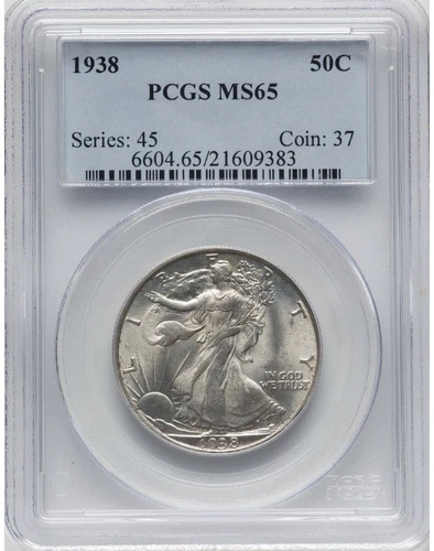 1938 50C Walking Liberty Half Dollar PCGS MS65