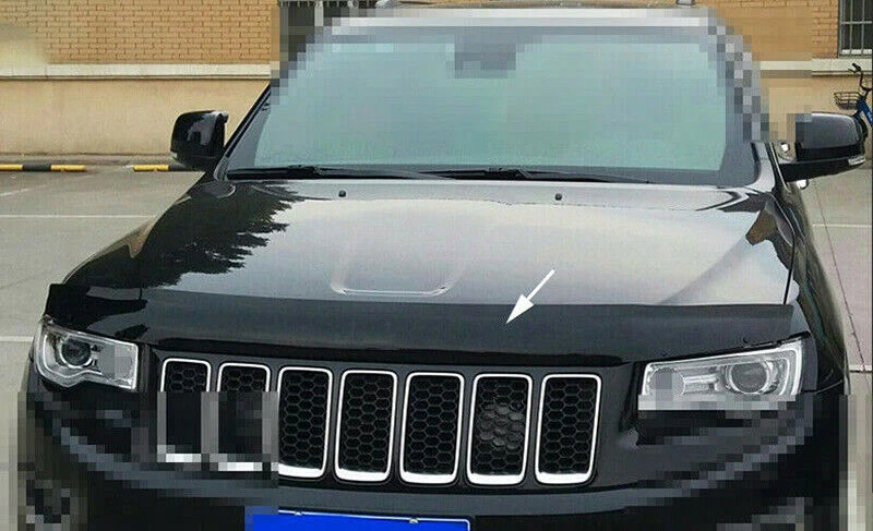 Protector de capó deflector protector contra insectos delantero para Grand Cherokee 14-20 Foto 2 de 4