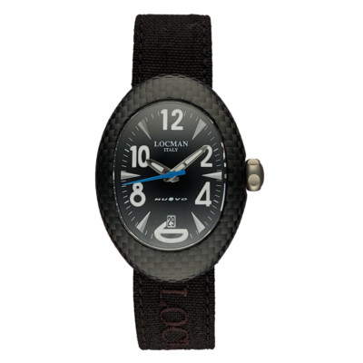 Ladies' LOCMAN NUOVO Carbonio Titanium Sapphire Quartz Watch REF 103, 33x46mm 