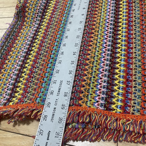 Vtg 90s CYNTHIA MAX Relax Rainbow Cardigan Women M Hippie Disco Western Knit 38" - Picture 10 of 24