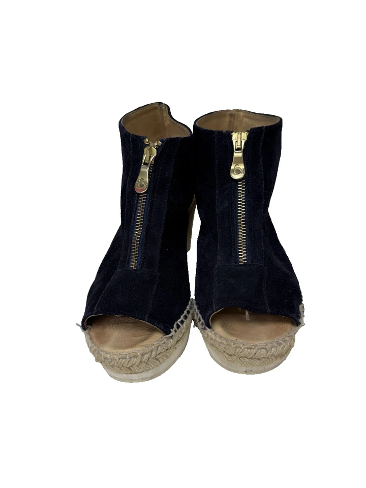 KANNA Azul Marino Gamuza Cuña Alpargata Sandalias Zapatos 37 España Carmen Saiz Foto 2 de 4