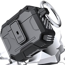For Apple AirPods 4 2024 /AirPods 3/Pro 3 Secure Lock Rugged Case Keychain