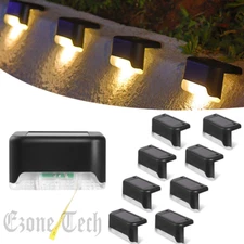 8x Solar Deck Lights Outdoor Step Lights LED Fence Stair Lights for Garden Yard