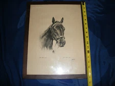 ORIGINAL R.H. REINHOLD PALENSKE WAR ADMIRAL ETCHING PRINT - SEABISCUIT RIVAL