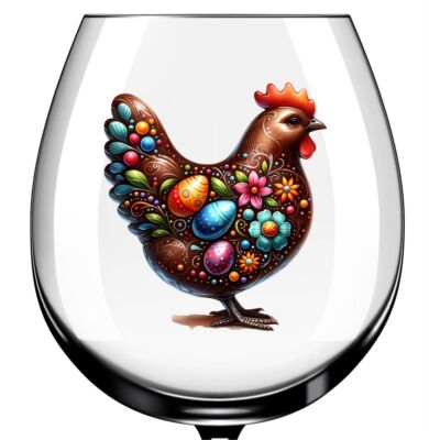 X12 Ostern Huhn Glas Vinyl Aufkleber Sticker Farbe ac20