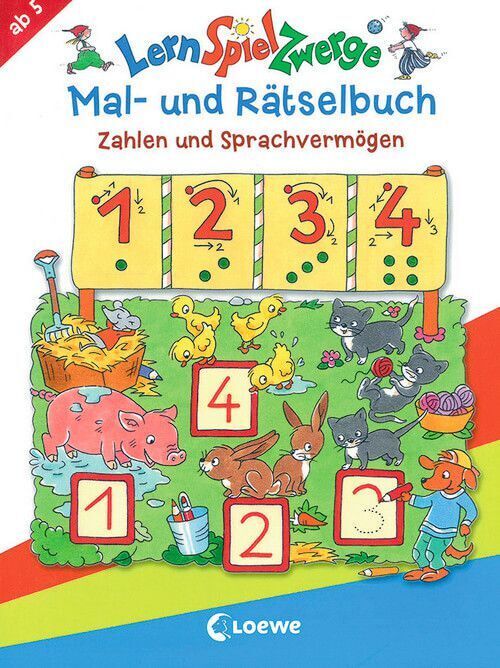 Thumbnail - Mal- Und Rätselbuch - Zahlen Und Sprachvermögen - Lernspielzwerge