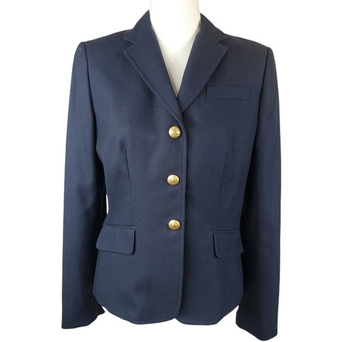 J Crew Women's Blazer Size 4 Navy Blue 