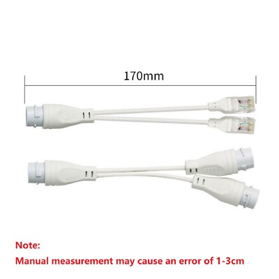 POE Splitter RJ45 2-in-1 Network Cabling Connector For Security Camera Install