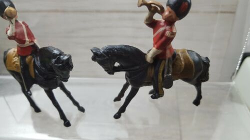 RARE VINTAGE JOHN HILL JOHILL CO MOUNTED MILITARY BUGLER ARMY BAND BLACK HORSE - Picture 3 of 12