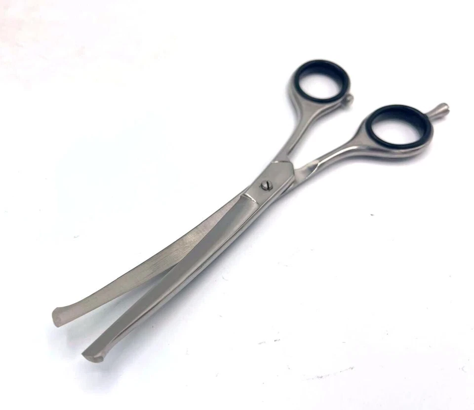 PET GROOMING CAT DOG Rabbit SAFETY BLUNT END Ball Tip PROBE Curved SCISSORS 6.5" - Image 4 of 4