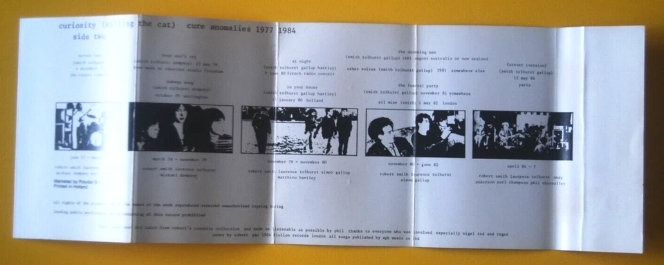 THE CURE *CONCERT & CURIOSITY* ORIGINAL HOLLAND CASSETTE 1984~NO BARCODE~41 Y.O. - Image 4 of 4