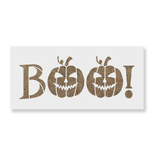 Boo Pumpkin Stencil - Reusable Stencils for DIY Projects