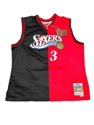 NEW Mitchell & Ness Philadelphia Allen Iverson 76ers Split Jersey 2XL RARE 2000