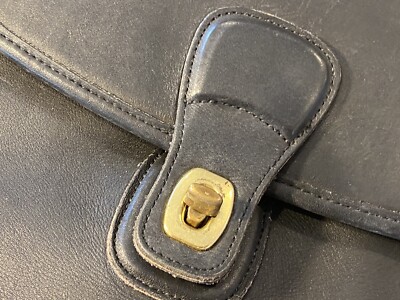 Vintage COACH Messenger Bag Book Bag Briefcase Laptop Black