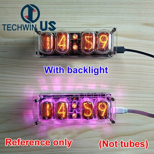 4-bit Glow Tube Clock Colorful DS3231 Nixie Clock LED IN-12A IN-12B - Picture 2 of 10