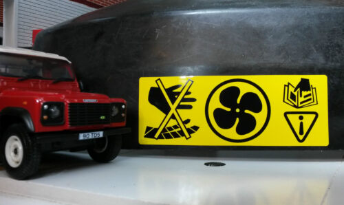 Land Rover Defender Discovery TDI Upper Fan Cowl Warning Decal Sticker ESR3291 - 第 1/3 張圖片