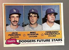 1981 Topps - Future Stars Fernando Valenzuela, Mike Scioscia, Perconte #302 (RC)