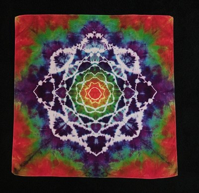 *BOGO* Rainbow Mandala Ice Dye Tie Dye Bandana