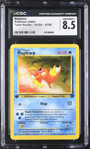 Magikarp (1st Edition) graded CGC 8.5 for sale on eBay