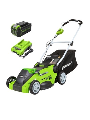 #ad Greenworks 40V 16 inch Cordless Lawn Mower with 4Ah Battery and 2A Charger $249.00