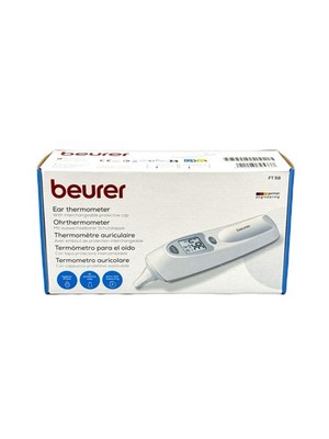 Beurer FT 58 Weiss-Grau Infrarot-Thermometer Messung im Ohr-Fieberthermometer