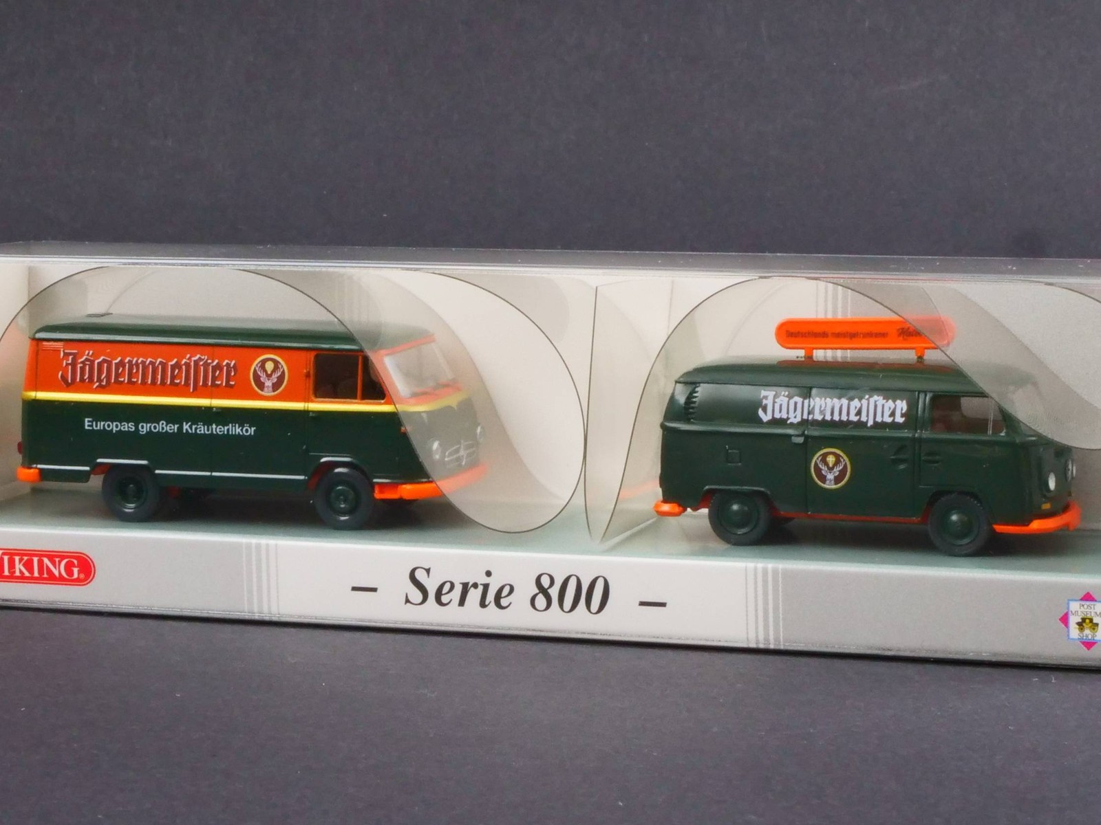 Wiking PMS 202792 Borgward VW T2 Bus Jägermeister Series 800 Mint! OVP 1706-3