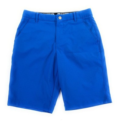 PUMA Men's Essential Pounce Flat Front Flex Waist Polyester Blue Golf Shorts 30