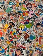 Nostalgic 90s 2000s Cartoon Stickers Pack | Random Bulk Glossy Vinyl Stickers