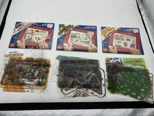 Group Of 3 Etch A Sketch Action Pack Games  Puzzles 1981 - reusable templates