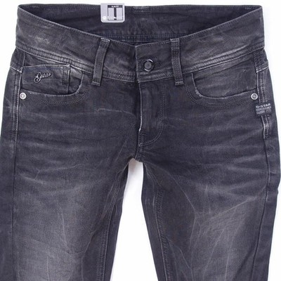 Damens G-Star LYNN SKINNY WMN Slim Elasthan Grau Jeans W28 L30 Größe 34