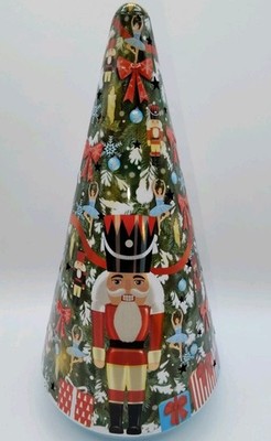 Cheryl s Christmas NUTCRACKER SUITE red Tin Tree Tea light Luminary  