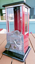 The Master 1923 Gum Ball Machine With Key Red and Black Working Man Cave Store