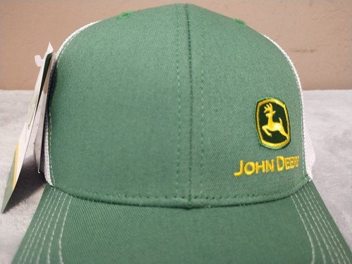 John Deere Green/White Mesh Trucker Hat Adjustable SnapBack One Size New w/ Tags - Picture 2 of 8