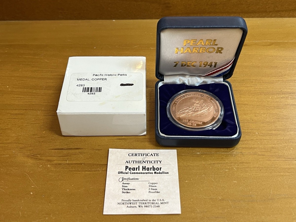 Pearl Harbor 1941 Copper Commemorative Coin USS Arizona BB-39 | eBay
