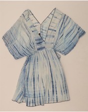 POLO RALPH LAUREN Womens Kaftan Dress UK 00 2XS Blue Striped CX14
