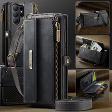 CaseMe-C39 For Samsung Galaxy Phone Case Wallet Card Slots PU Leather Flip Cover