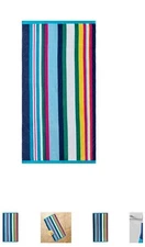 Better Homes & Gardens Oversized Cotton Blend Beach Towel Coastal Stripes Perkin