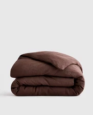 NWOT Quince Full Queen Duvet Cover Only Linen Flax Espresso
