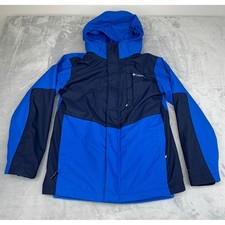 Columbia Kids 3-in-1 Jacket Omni-Tech Blue Interchange Hooded Fleece Outdoor