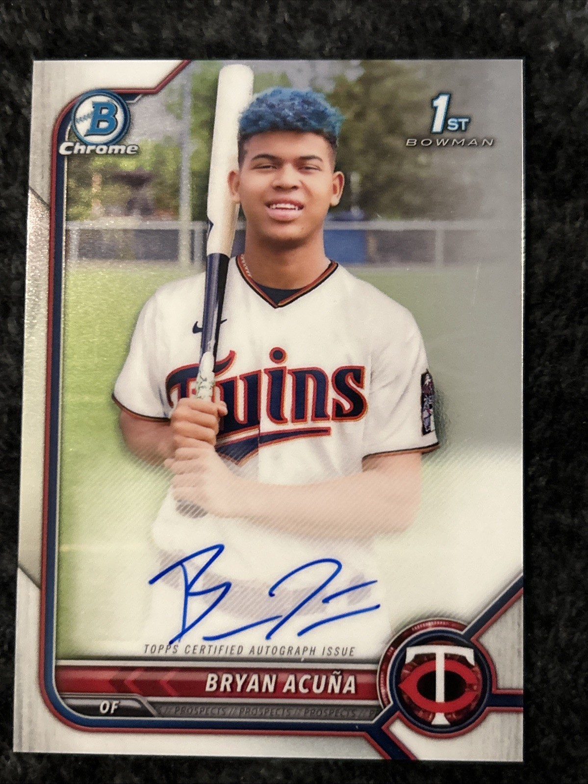 Bryan Acuna 2022 Bowman Chrome Auto CPA-BA Twins 1st