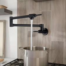 Delta 1165LF-BL Contemporary 24 inch Wall Mount Pot Filler in Matte Black