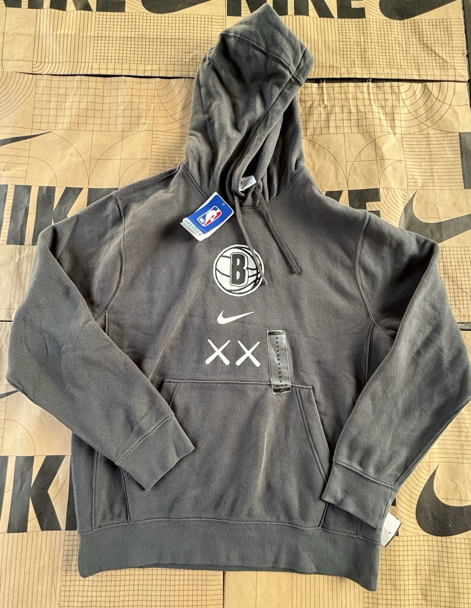 Nike x KAWS x Brooklyn Nets City Edition Hoodie Dark Grey FB4812