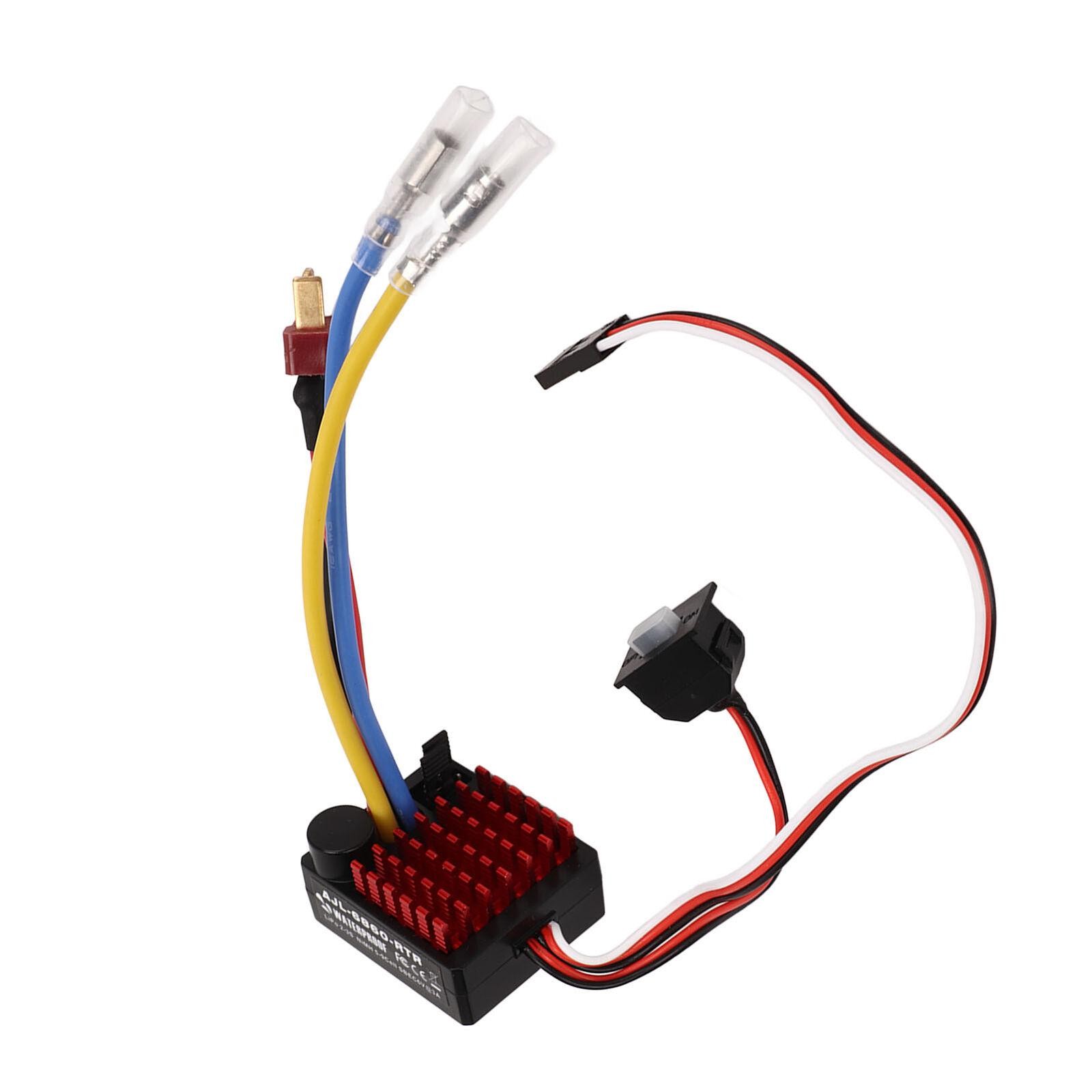 60A Brushed Waterproof RC ESC Electronic Speed Controller for 1/10 RC Car Boat