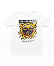 Sublime 40 oz to Freedom Mens T Shirt Music Classic Rock Band Tee New White